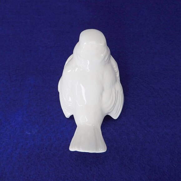 Vintage Goebel White Porcelain Bird Figurine With Gold Accents W. Germany - Picture 9 of 11